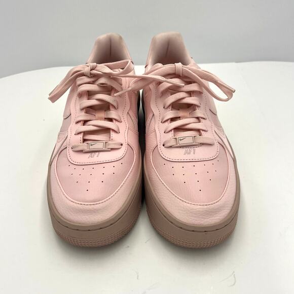 Nike Air Force 1 Womens Pink Leather PLT.AF.ORM 'Atmosphere' DJ9946-600 Size 10 - Picture 1 of 9